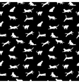cat seamless background silhouette vector image