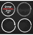 set of four grunge circle chalk frames vector image
