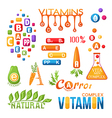 vitamins icons for design vector image