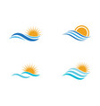 water wave icon vector image