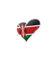 kenya flag on a white vector image