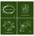 set of back to school cards vector image vector image