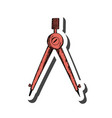 compass sticker vector image