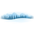 horizontal winter landscape mountains fir tree vector image