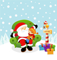 santa with kid vector image