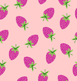 seamless pattern with strawberries vector image