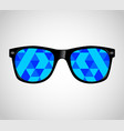 sunglasses with polygons abstract geometric vector image vector image