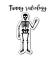 fashion patch element skeleton vector image vector image