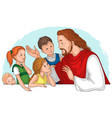 Jesus with children Royalty Free Vector Image - VectorStock