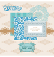 scrapbook design elements - vintage flower card vector image