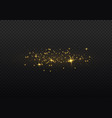 starry gold dust flash light spark sparkle stars vector image