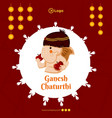 banner design of ganesh chaturthi vector image vector image