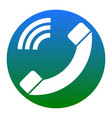 phone sign white icon vector image