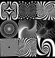 set of geometric optical black and white vector image