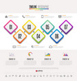timeline infographics design template vector image
