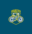emblem of the mountain bike sport logo vector image