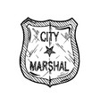 marshal badge vector image