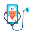 online medicine stethoscope composition vector image vector image