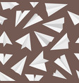 plane pattern travel concept with origami style vector image vector image