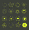 retro sun burst minimal vintage firework vector image