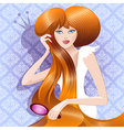 dreaming girl vector image vector image