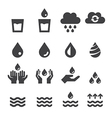 water icon set vector image