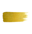 gold paint smear stroke stain set abstract vector image