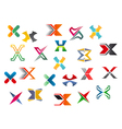 letter x symbols and elements vector image