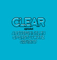 modern transparent font design alphabet letters vector image vector image