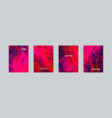set cover templates in pink acid colors vector image vector image