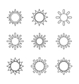 sun symbols set vector image