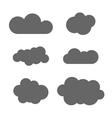 cloud icons set gray isolated vector image