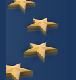 european union flag stars in 3d vector image vector image