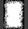 grunge style christmas snowflake border vector image