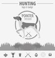 hunting logo and badge template dog vector image