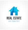real estate logo home vector image