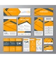 corporate set in the style of the material design vector image