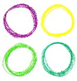 set of mardi gras circle spots pastel crayon vector image vector image