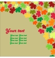 autumn maple leaves background card vector image