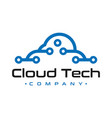 computer cloud network logo design vector image vector image