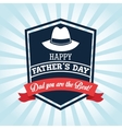 happy fathers day design vintage icon colorful vector image