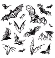 set of isolated bats vector image