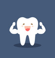 single white and very strong muscle healthy tooth vector image