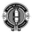 vintage tattoo studio emblem 1 for white vector image vector image
