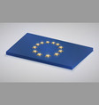 european union flag in 3d vector image vector image