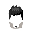 hairstyle beard and hair face cut mask flat vector image vector image