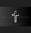 online church banner worship jesus church live vector image vector image