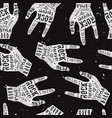 seamless grunge pattern with vintage hand labels vector image