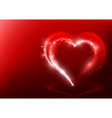 heart shape from light beams vector image vector image