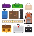 traveling luggage icons vector image